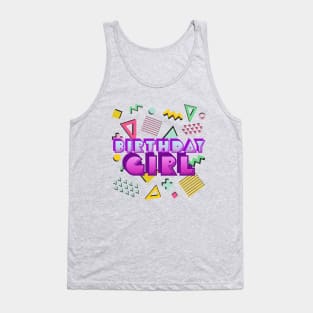 Birthday Girl // 80s Style Graphic Tee Tank Top